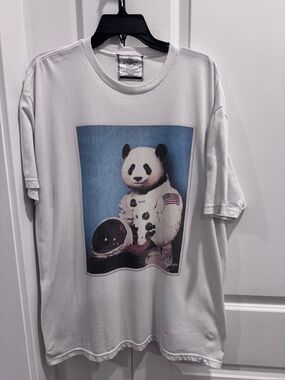 Kid Dangerous White T-Shirt with Black Label Print